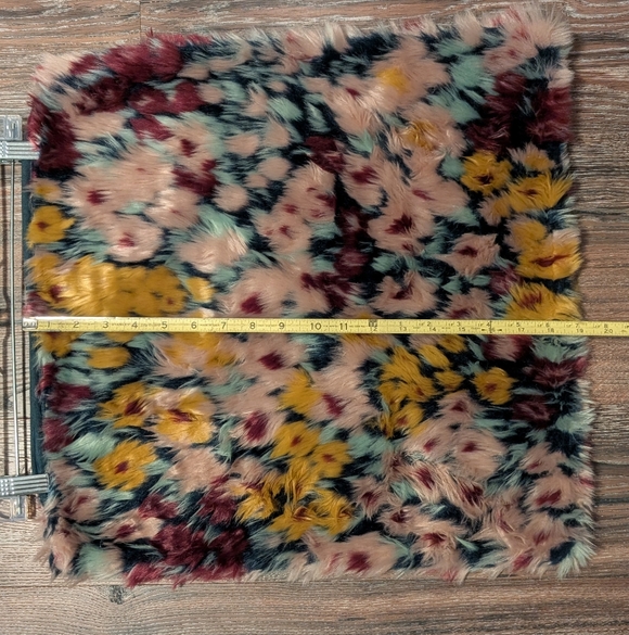 Anthropologie Fox Fur Jacquard Floral Throw Pillow - Picture 4 of 5